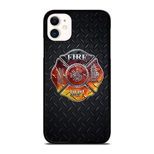 FIREFIGHTER FIREMAN METAL LOGO iPhone 11 Case Cover