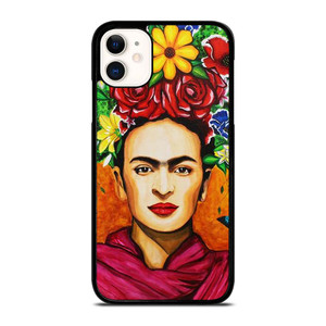 FRIDA KAHLO FLORAL ART iPhone 11 Case Cover