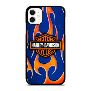 HARLEY DAVIDSON BLUE FLAME LOGO iPhone 11 Case Cover HARLEY DAVIDSON BLUE FLAME LOGO iPhone 11 Case Cover