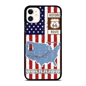HISTORICAL ROUTE 66 USA FLAG iPhone 11 Case Cover