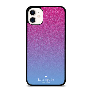 KATE SPADE NEW YORK PINK BLUE GLITTER iPhone 11 Case Cover