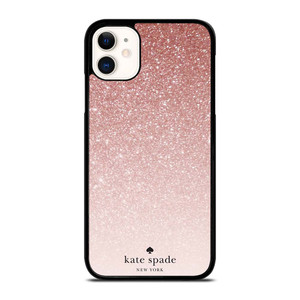 KATE SPADE NEW YORK ROSE WHITE GLITTER iPhone 11 Case Cover