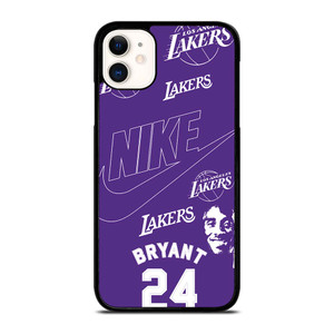 KOBER BRYANT LAKERS NIKE PURPLE iPhone 11 Case Cover KOBER BRYANT LAKERS NIKE PURPLE iPhone 11 Case Cover