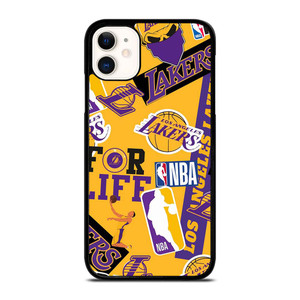 LA LOS ANGELES LAKERS STICKER BOMB iPhone 11 Case Cover LA LOS ANGELES LAKERS STICKER BOMB iPhone 11 Case Cover