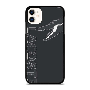 LACOSTE CROCODILE ALL BLACK iPhone 11 Case Cover