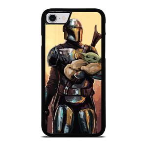 BABY YODA AND THE MANDALORIAN STAR WARS ART iPhone SE 2022 Case Cover BABY YODA AND THE MANDALORIAN STAR WARS ART iPhone SE 2022 Case Cover