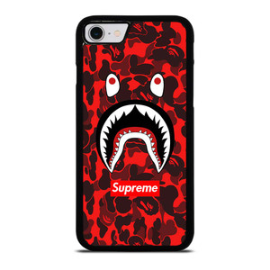 BAPE SHARK SUPREME CAMO RED iPhone SE 2022 Case Cover