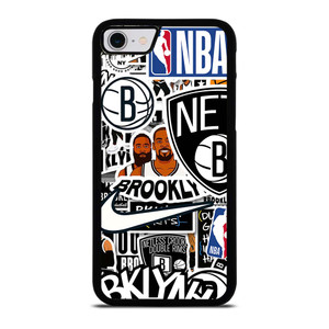 BROOKLYN NETS NBA STICKER BOMB iPhone SE 2022 Case Cover