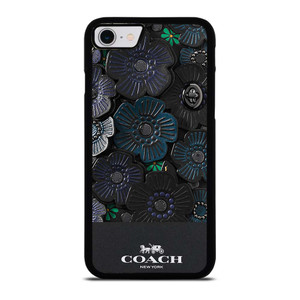 COACH NEW YORK BLACK TEA ROSE iPhone SE 2022 Case Cover COACH NEW YORK BLACK TEA ROSE iPhone SE 2022 Case Cover