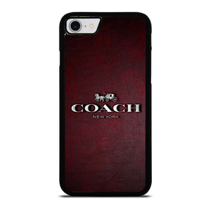 COACH NEW YORK LOGO LEATHER iPhone SE 2022 Case Cover
