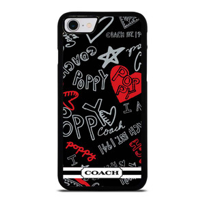 COACH NEW YORK POPPY BLACK iPhone SE 2022 Case Cover COACH NEW YORK POPPY BLACK iPhone SE 2022 Case Cover