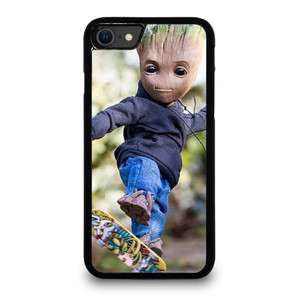 BABY GROOT SKATEBOARD iPhone SE 2020 Case Cover