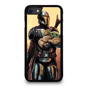 BABY YODA AND THE MANDALORIAN STAR WARS ART iPhone SE 2020 Case Cover