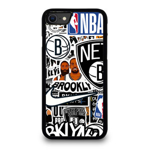 BROOKLYN NETS NBA STICKER BOMB iPhone SE 2020 Case Cover