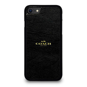 COACH NEW YORK BLACK LEATHER iPhone SE 2020 Case Cover COACH NEW YORK BLACK LEATHER iPhone SE 2020 Case Cover