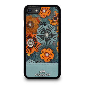 COACH NEW YORK BLUE TEA ROSE iPhone SE 2020 Case Cover