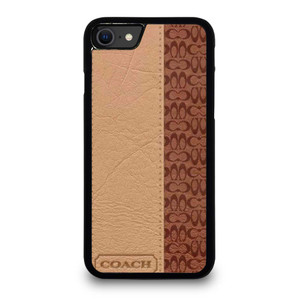 COACH NEW YORK BROWN LEATHER iPhone SE 2020 Case Cover