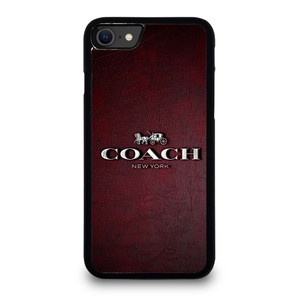 COACH NEW YORK LOGO LEATHER iPhone SE 2020 Case Cover