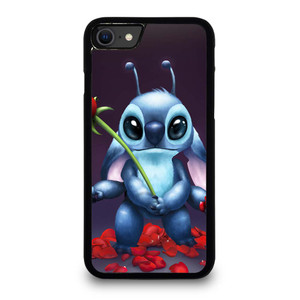 DISNEY STITCH AND ROSE FLOWER iPhone SE 2020 Case Cover