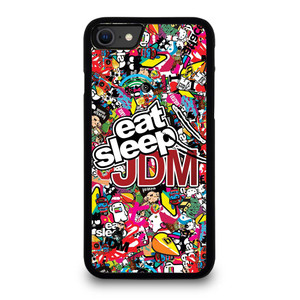 EAT SLEEP JDM STICKERS iPhone SE 2020 Case Cover