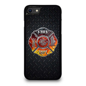 FIREFIGHTER FIREMAN METAL LOGO iPhone SE 2020 Case Cover