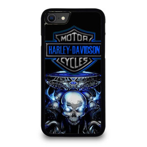 HARLEY DAVIDSON SKULL BLUE iPhone SE 2020 Case Cover
