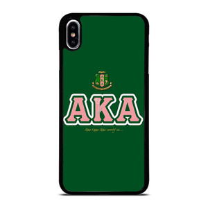 AKA PINK AND GREEN SIMPLE LOGO iPhone XS Max Case Cover