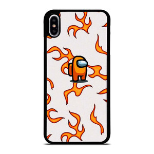 AMONG US ORANGE FLAMES iPhone XS Max Case Cover