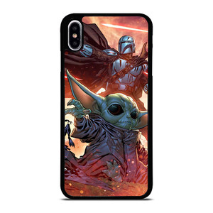 BABY YODA AND THE MANDALORIAN STAR WARS iPhone XS Max Case Cover