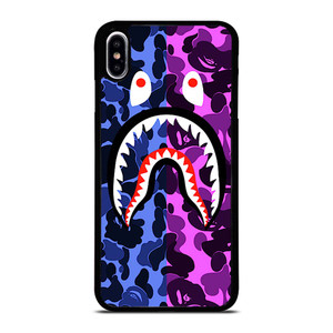 BAPE CAMO LOGO BLUE PURPLE iPhone XS Max Case Cover