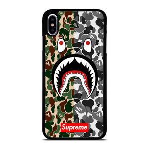 BAPE SHARK SUPREME CAMO 2 iPhone XS Max Case Cover