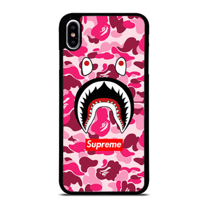 CAMO BATHING APE SUPREME PINK iPhone XS Max Case Cover