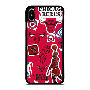 CHICAGO BULLS STICKER BOMB iPhone XS Max Case Cover CHICAGO BULLS STICKER BOMB iPhone XS Max Case Cover