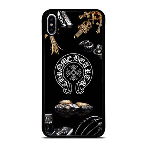 CHROME HEARTS METAL LOGO iPhone XS Max Case Cover