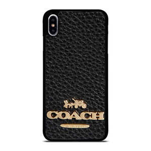 COACH NEW YORK BLACK LEATHER 2 iPhone XS Max Case Cover COACH NEW YORK BLACK LEATHER 2 iPhone XS Max Case Cover