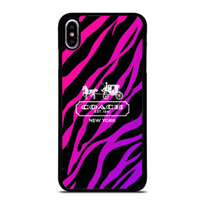COACH NEW YORK BLACK VIOLET iPhone XS Max Case Cover