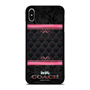 COACH NEW YORK PINK BLACK iPhone XS Max Case Cover