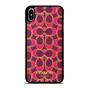 COACH NEW YORK PINK GOLD iPhone XS Max Case Cover