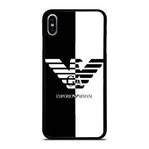 EMPORIO ARMANI WHITE BLACK iPhone XS Max Case Cover