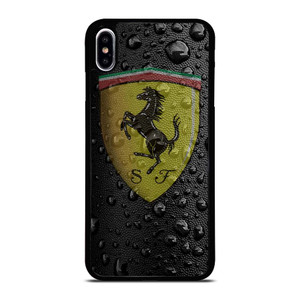 FERRARI DROP WATER BLACK iPhone XS Max Case Cover