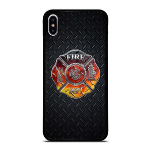 FIREFIGHTER FIREMAN METAL LOGO iPhone XS Max Case Cover