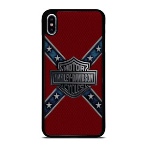 HARLEY DAVIDSON FLAG CARBON iPhone XS Max Case Cover