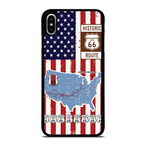 HISTORICAL ROUTE 66 USA FLAG iPhone XS Max Case Cover