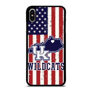 KENTUCKY WILDCATS AMERICAN FLAG iPhone XS Max Case Cover