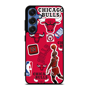 CHICAGO BULLS STICKER BOMB Samsung Galaxy S25 Case Cover CHICAGO BULLS STICKER BOMB Samsung Galaxy S25 Case Cover
