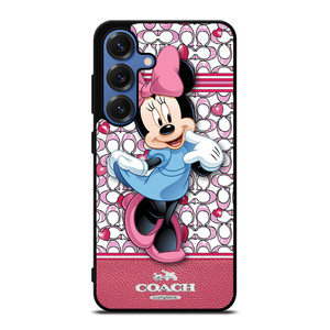 COACH MINNIE MOUSE PINK PATTERN Samsung Galaxy S25 Case Cover COACH MINNIE MOUSE PINK PATTERN Samsung Galaxy S25 Case Cover