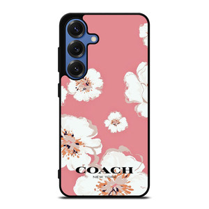 COACH NEW YORK PINK FLOWER Samsung Galaxy S25 Case Cover