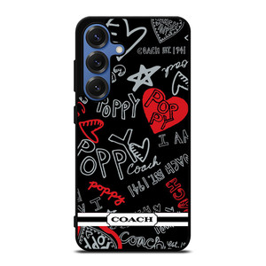COACH NEW YORK POPPY BLACK Samsung Galaxy S25 Case Cover COACH NEW YORK POPPY BLACK Samsung Galaxy S25 Case Cover