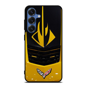 CORVETTE STINGRAY YELLOW GRILLES Samsung Galaxy S25 Case Cover CORVETTE STINGRAY YELLOW GRILLES Samsung Galaxy S25 Case Cover