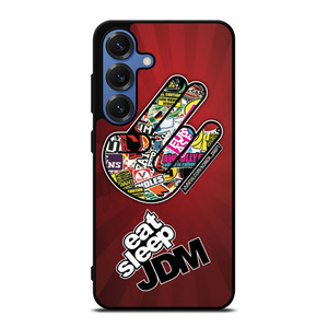EAT SLEEP JDM LOGO Samsung Galaxy S25 Case Cover